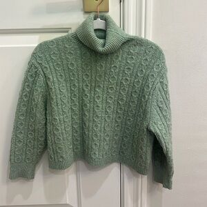 Zara girls crop turtle neck sweater